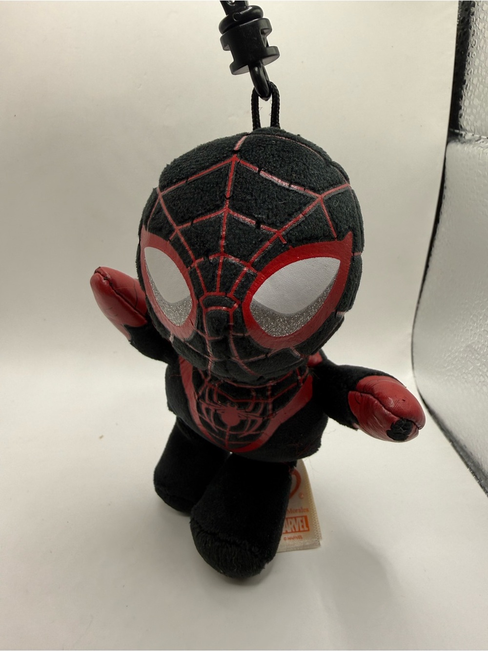 Ty Beanie Babies Marvel Spider-Man Miles Morales Plush Black Red w/Keychain Clip